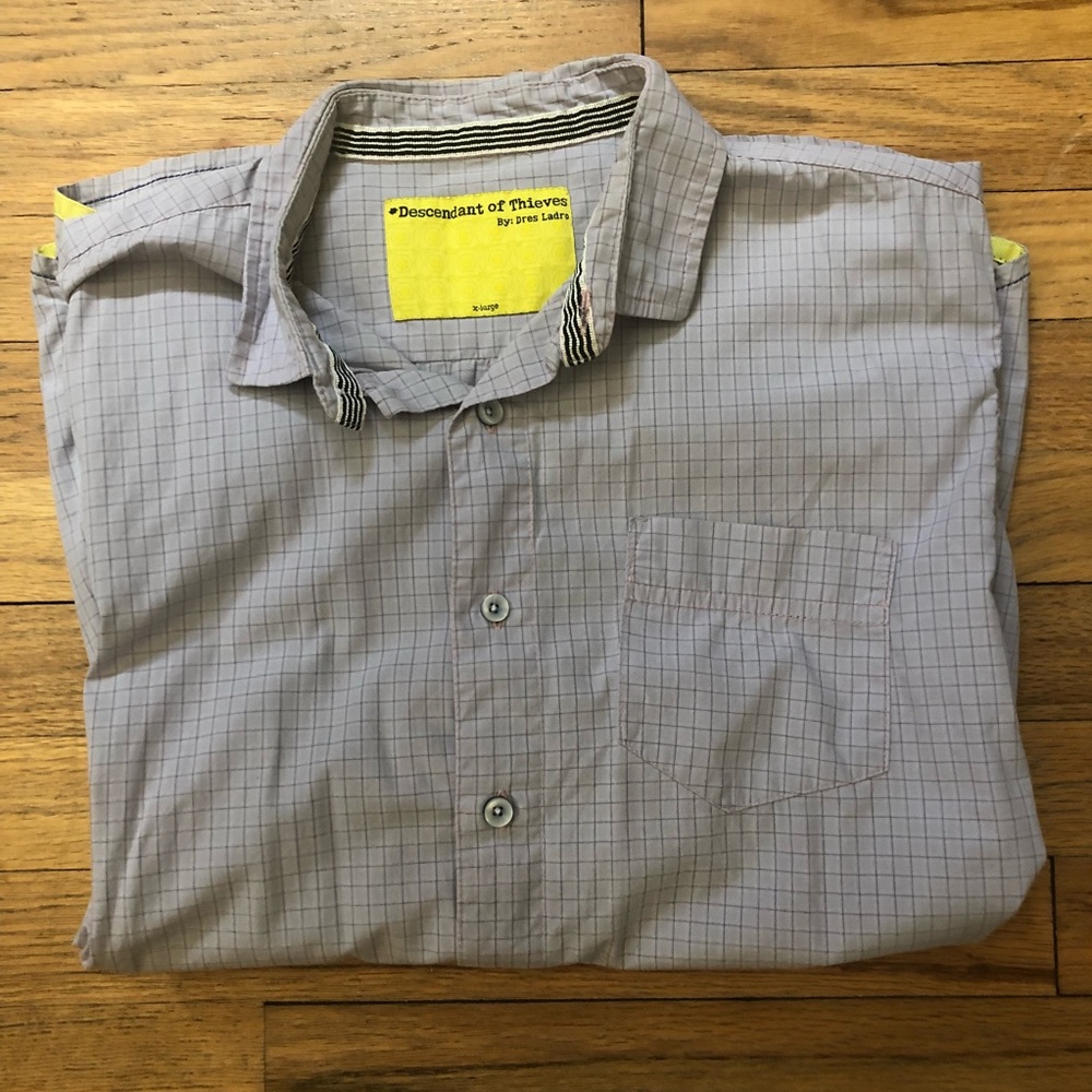 ⬇️35 Descendant of Thieves Purple Plaid Shirt XL